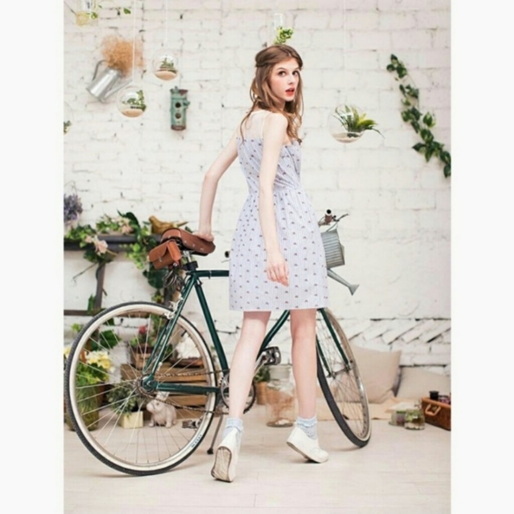 Modcloth Miss Patina Cutie Pop Bicycle Dress